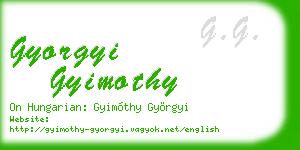 gyorgyi gyimothy business card